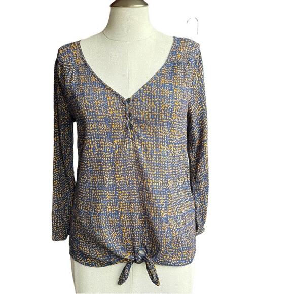 Lucky Brand 3/4 Sleeve Printed Blouse in size S. - Picture 1 of 7